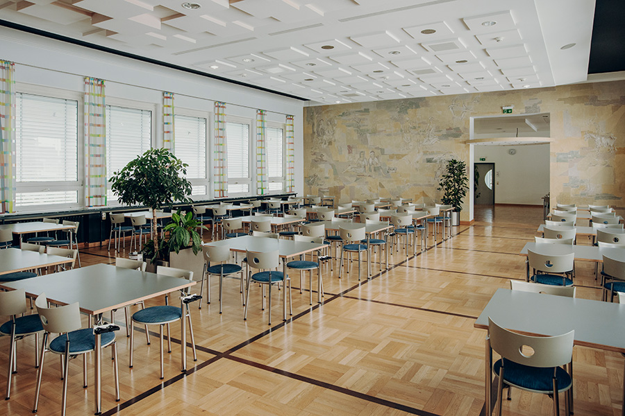 Blick in den Speisesaal der Klinik Bad Wörishofen Blick in den Speisesaal der Klinik Bad Wörishofen